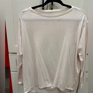 Lululemon long sleeve high low top, light pink tie dye